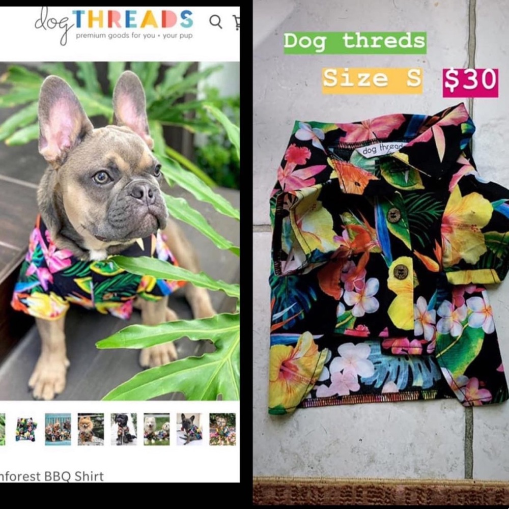 Dog Hawaiian shirt size S